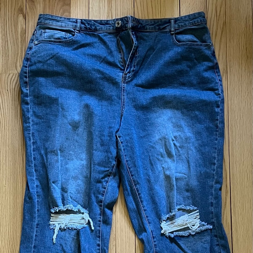 Relaxed Fit High Waist Wide Leg Jeans, 18R